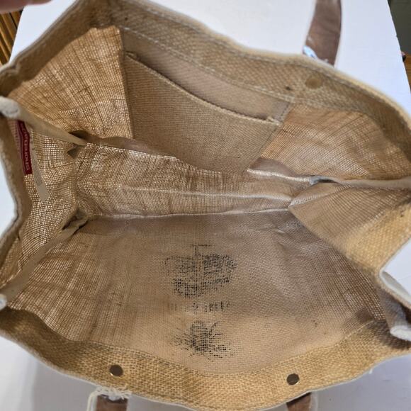 NWT ShoreBags Bodega Bees & Trees Mini Shopping Bag Jute - Picture 7 of 8